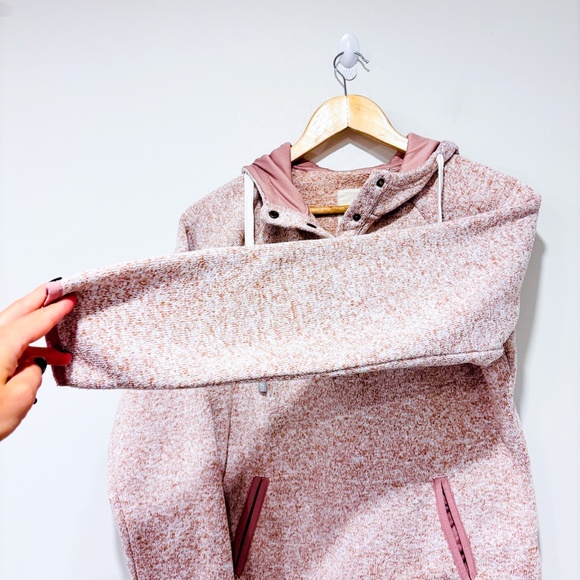 THREAD & SUPPLY Pink Hooded Sweater | Cozy Button Neck Pullover * - Picture 6 of 8